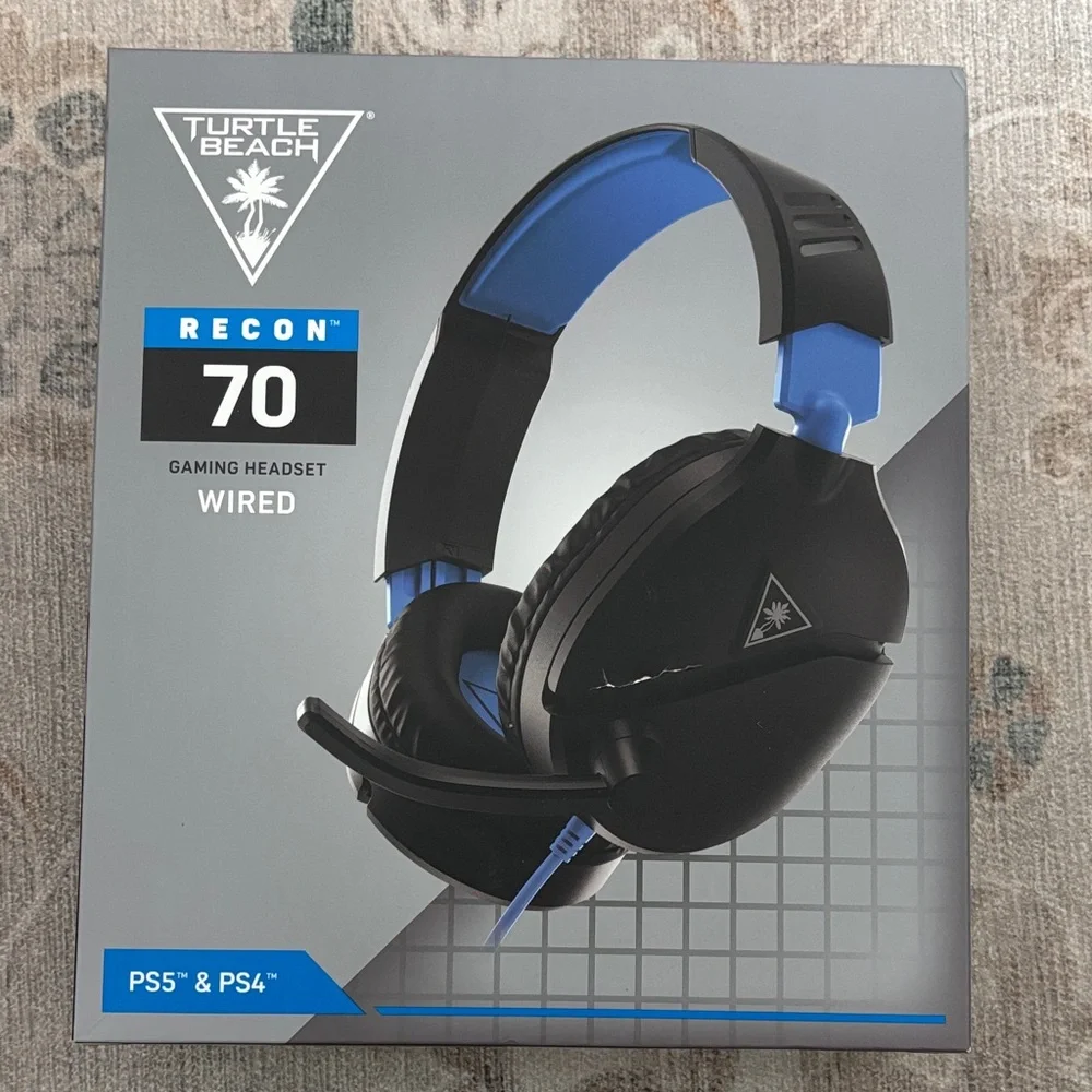 Recon 70 Gaming Headset - Black and Blue for PS5 and PS4 PlayStation